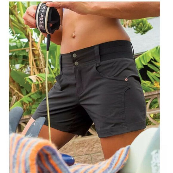 SOLD** Title Nine Women's Size 12 CLAMBER Hiking Climbing Shorts 5" Maroon - Picture 7 of 12